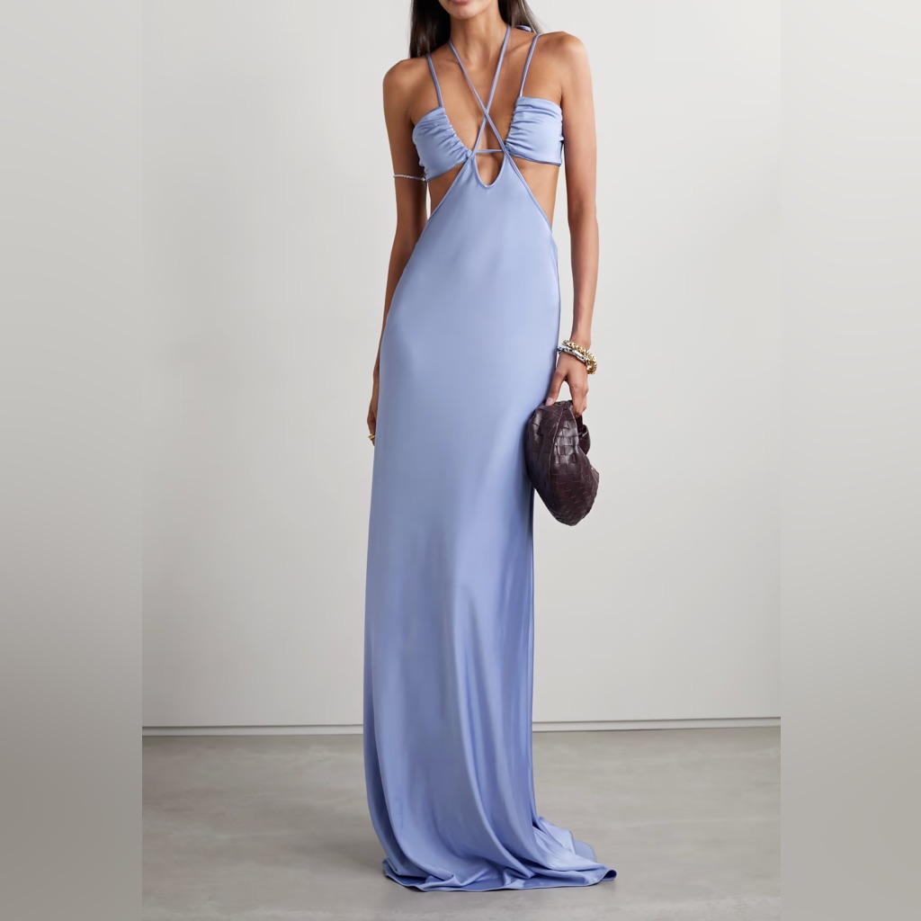 Et Ochs Genesis Cutout Satin Gown